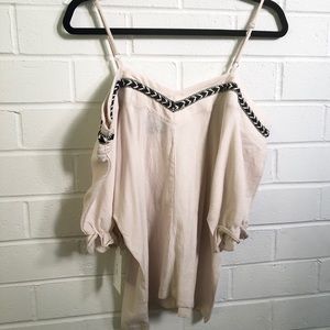 🌞 Lumiere Tank Top with Black Pattern Sz Small